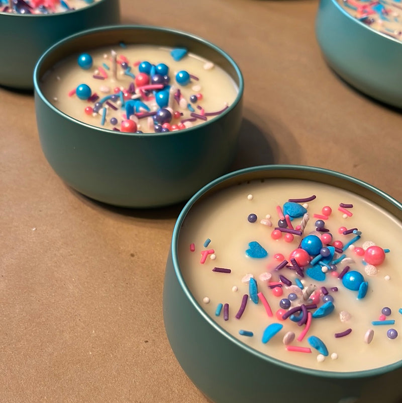 Birthday Cake 8 oz Tin can